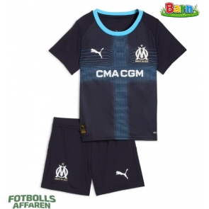 Olympique de Marseille Bortaställ Barn 2025-26 Kortärmad (+ Korta byxor)